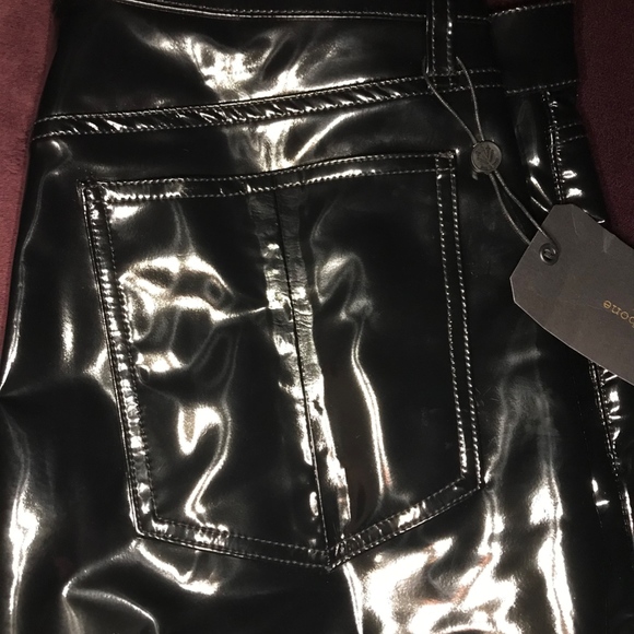 RAG & BONE Vinyl Super High Rise Ankle Skinny - Picture 4 of 8